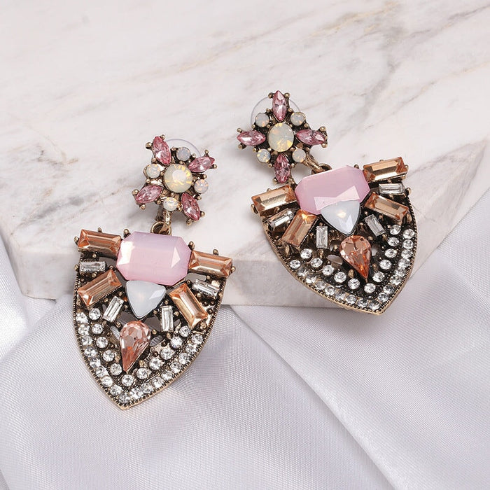 Wholesale diamond gem earrings JDC-ES-LIUM025 Earrings 榴芒 Wholesale Jewelry JoyasDeChina Joyas De China