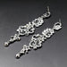 Wholesale diamond-set alloy long earrings JDC-ES-GSDB023 Earrings 丹比华比 Wholesale Jewelry JoyasDeChina Joyas De China