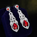 Wholesale diamond-set long alloy earrings JDC-ES-GSDB014 Earrings 丹比华比 Wholesale Jewelry JoyasDeChina Joyas De China