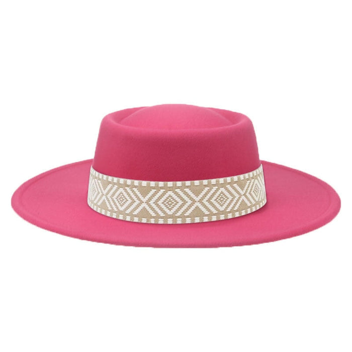 Wholesale Dome Woolen Hat Flat Brim Hat JDC-FH-Guanchuan005 Fashionhat 冠川 Wholesale Jewelry JoyasDeChina Joyas De China