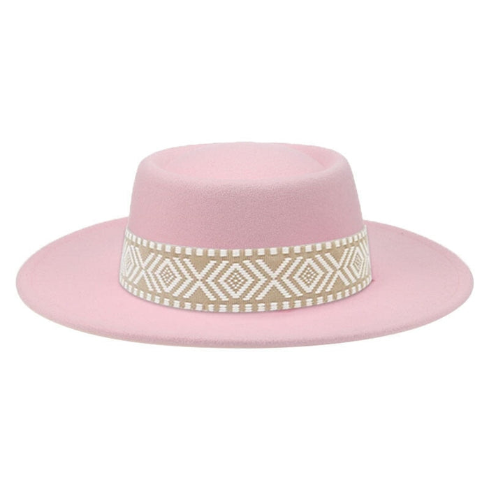 Wholesale Dome Woolen Hat Flat Brim Hat JDC-FH-Guanchuan005 Fashionhat 冠川 Wholesale Jewelry JoyasDeChina Joyas De China