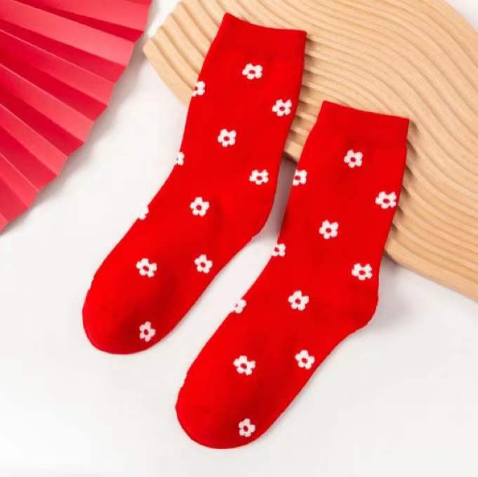 Wholesale Dot Plaid New Year Christmas Tiger Year Cotton Couple Socks JDC-SK-Qihen002 Sock 圻恒 Wholesale Jewelry JoyasDeChina Joyas De China