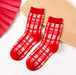 Wholesale Dot Plaid New Year Christmas Tiger Year Cotton Couple Socks JDC-SK-Qihen002 Sock 圻恒 5 Wholesale Jewelry JoyasDeChina Joyas De China