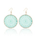 Wholesale Dream Catcher Plating Alloy Round Earrings JDC-ES-Daiq001 Earrings 黛茜 E1346-14 light blue Wholesale Jewelry JoyasDeChina Joyas De China