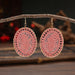 Wholesale Dream Catcher Woven Oval Pattern Alloy Earrings JDC-ES-Daiq004 Earrings 黛茜 Wholesale Jewelry JoyasDeChina Joyas De China