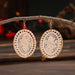 Wholesale Dream Catcher Woven Oval Pattern Alloy Earrings JDC-ES-Daiq004 Earrings 黛茜 Wholesale Jewelry JoyasDeChina Joyas De China