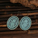 Wholesale Dream Catcher Woven Oval Pattern Alloy Earrings JDC-ES-Daiq004 Earrings 黛茜 Wholesale Jewelry JoyasDeChina Joyas De China