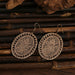 Wholesale Dream Catcher Woven Oval Pattern Alloy Earrings JDC-ES-Daiq004 Earrings 黛茜 DC1347-15 brown Wholesale Jewelry JoyasDeChina Joyas De China