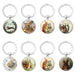 Wholesale Easter Bunny Alloy Silver Plated Glass Gemstone Keychain JDC-KC-XuS004 Keychains 溆水 Wholesale Jewelry JoyasDeChina Joyas De China