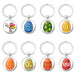 Wholesale Easter Bunny Alloy Silver Plated Glass Gemstone Keychain JDC-KC-XuS005 Keychains 溆水 Wholesale Jewelry JoyasDeChina Joyas De China