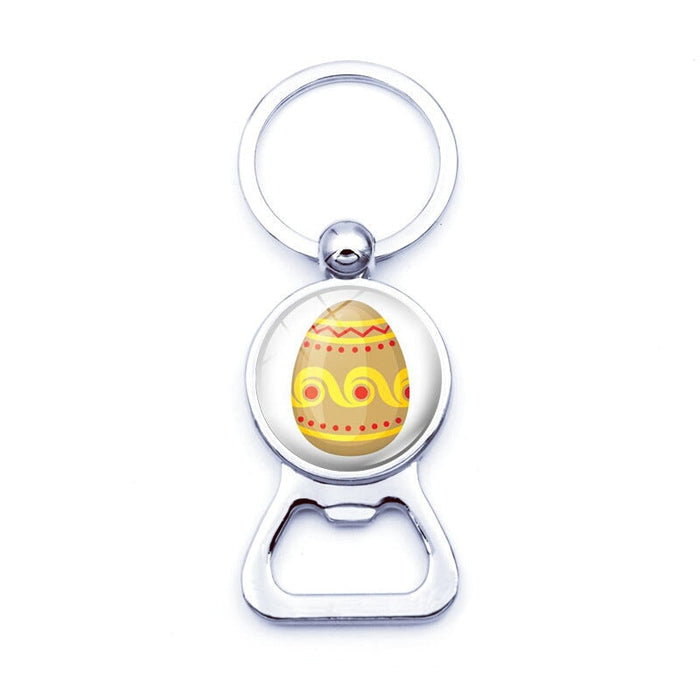 Wholesale Easter Bunny Alloy Silver Plated Glass Jewel Opener Keychain JDC-KC-XuS002 Keychains 溆水 XSWX1216-9 Wholesale Jewelry JoyasDeChina Joyas De China