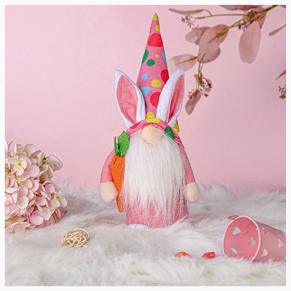 Wholesale Easter Bunny Doll Colored Long Hat Gnome Doll Fabric Ornament JDC-OS-GangL008 Ornaments 港恋 Wholesale Jewelry JoyasDeChina Joyas De China