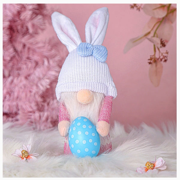 Wholesale Easter Bunny Holding Egg Doll Faceless Old Man Dwarf Doll Fabric Ornament JDC-OS-GangL004 Ornaments 港恋 blue Wholesale Jewelry JoyasDeChina Joyas De China