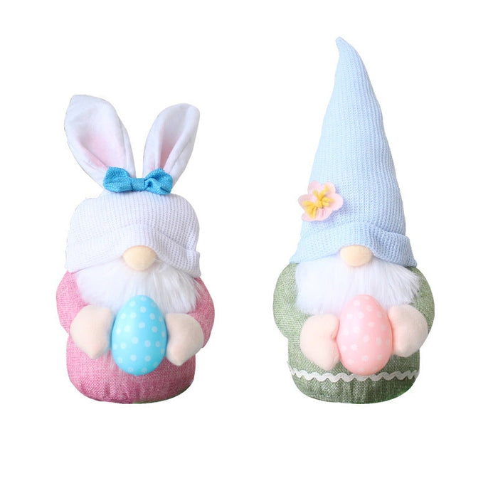 Wholesale Easter Bunny Holding Egg Doll Linen Filled Cotton Ornament JDC-OS-GangL017 Ornaments 港恋 Wholesale Jewelry JoyasDeChina Joyas De China