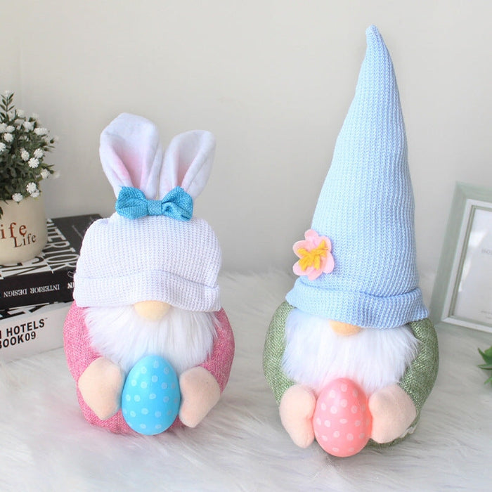 Wholesale Easter Bunny Holding Egg Doll Linen Filled Cotton Ornament JDC-OS-GangL017 Ornaments 港恋 Wholesale Jewelry JoyasDeChina Joyas De China