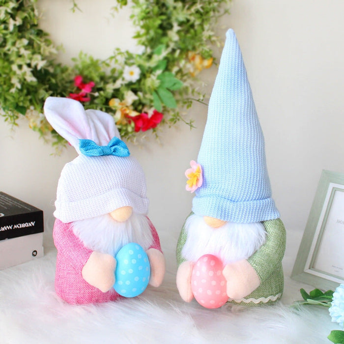 Wholesale Easter Bunny Holding Egg Doll Linen Filled Cotton Ornament JDC-OS-GangL017 Ornaments 港恋 Wholesale Jewelry JoyasDeChina Joyas De China