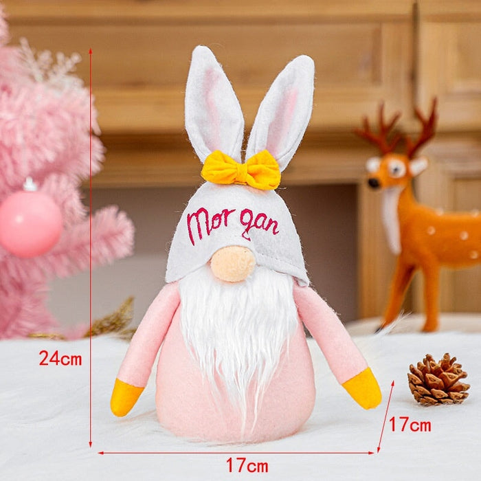 Wholesale Easter Bunny Non Woven Doll Sewing Ornament JDC-OS-GangL018 Ornaments 港恋 pink Wholesale Jewelry JoyasDeChina Joyas De China