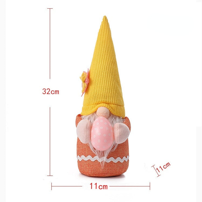 Wholesale Easter Cartoon Rabbit Doll Non Woven Polyester Ornament JDC-OS-GangL021 Ornaments 港恋 As shown orange (body color) Wholesale Jewelry JoyasDeChina Joyas De China