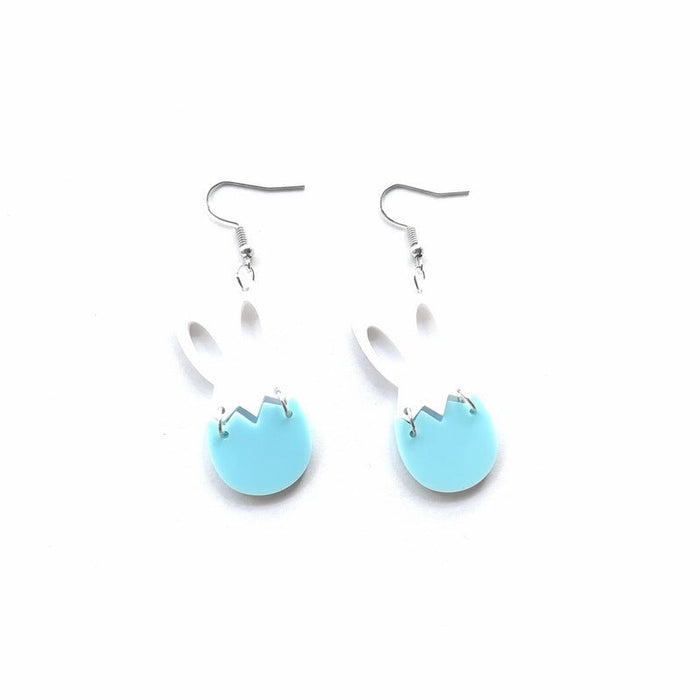 Wholesale Easter Cute Easter Egg Bunny Earrings JDC-ES-XUEP007 Earrings 雪帕 Blue Wholesale Jewelry JoyasDeChina Joyas De China