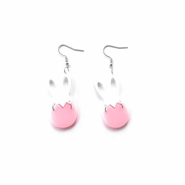 Wholesale Easter Cute Easter Egg Bunny Earrings JDC-ES-XUEP007 Earrings 雪帕 Pink Wholesale Jewelry JoyasDeChina Joyas De China