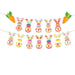 Wholesale Easter Party Cartoon Rabbit Pulling Flag White Card Decoration Banner JDC-DC-YuC001 虞朝 Easter flag Wholesale Jewelry JoyasDeChina Joyas De China