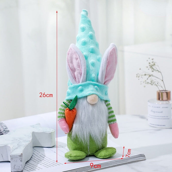 Wholesale Easter Pointed Hat Rabbit Doll Fabric Ornament JDC-OS-GangL001 Ornaments 港恋 green Wholesale Jewelry JoyasDeChina Joyas De China