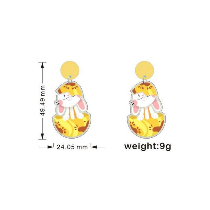 Wholesale Easter Pygmy Goblin Holiday Rabbit Turnip Truck Egg Dwarf Earrings JDC-ES-XUEP002 Earrings 雪帕 D24 Wholesale Jewelry JoyasDeChina Joyas De China