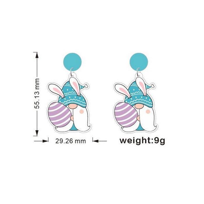 Wholesale Easter Pygmy Goblin Holiday Rabbit Turnip Truck Egg Dwarf Earrings JDC-ES-XUEP002 Earrings 雪帕 D27 Wholesale Jewelry JoyasDeChina Joyas De China