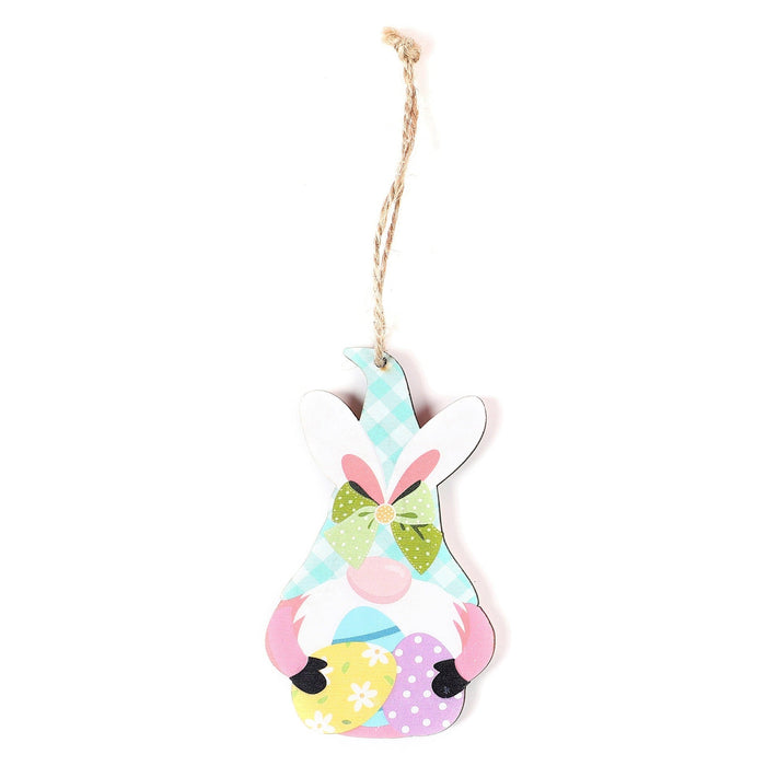 Wholesale Easter Wood Egg Pendant Egg Basket Listing Easter Rabbit Small Pendant MOQ≥2 JDC-PT-ChuangY001 创艺 21-121C Rabbit Wholesale Jewelry JoyasDeChina Joyas De China