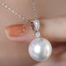 Wholesale Elegant T Square Zircon Pearl Necklace Necklace Women's Simple Pearl Pendant Clavicle Chain Necklaces JoyasDeChina Wholesale Jewelry JoyasDeChina Joyas De China
