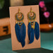 Wholesale Feather Tassel Alloy Earrings JDC-ES-Daiq011 Earrings 黛茜 Wholesale Jewelry JoyasDeChina Joyas De China