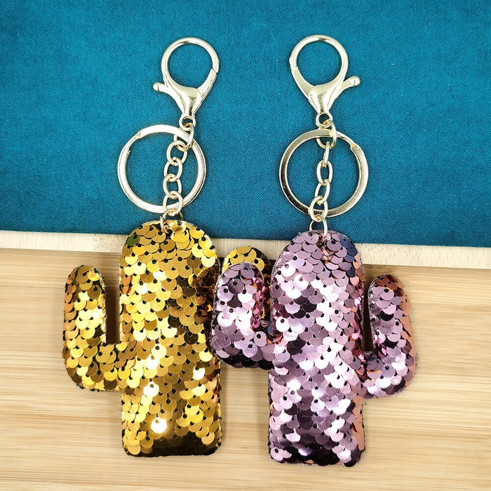 Wholesale Fish Scale Sequins PET Alloy Keychain JDC-KC-DY010 Keychains 围颂 Wholesale Jewelry JoyasDeChina Joyas De China