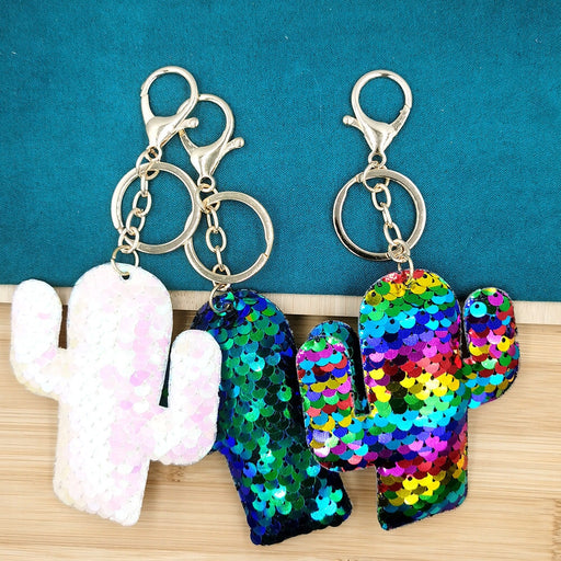 Wholesale Fish Scale Sequins PET Alloy Keychain JDC-KC-DY010 Keychains 围颂 Wholesale Jewelry JoyasDeChina Joyas De China