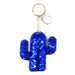 Wholesale Fish Scale Sequins PET Alloy Keychain JDC-KC-DY010 Keychains 围颂 royal blue golden chain Wholesale Jewelry JoyasDeChina Joyas De China