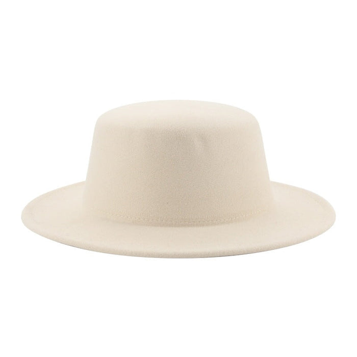 Wholesale flat hat woolen wide brim hat JDC-FH-Guanchuan006 Fashionhat 冠川 Wholesale Jewelry JoyasDeChina Joyas De China