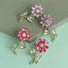 Wholesale flower alloy earringsJDC-ES-LIUM015 Earrings 榴芒 Wholesale Jewelry JoyasDeChina Joyas De China