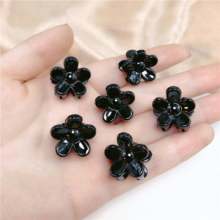 Wholesale Flower Mini Plastic Resin Hair Clip JDC-HC-Jiax003 Hair Clips 佳芯 8# black / Wholesale Jewelry JoyasDeChina Joyas De China