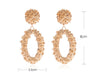 Wholesale Frosted Embossed Alloy Oval Earrings JDC-ES-D767 Earrings 晴雯 Wholesale Jewelry JoyasDeChina Joyas De China