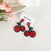 Wholesale fruit acrylic earrings JDC-ES-LIUM046 Earrings 榴芒 Wholesale Jewelry JoyasDeChina Joyas De China