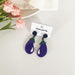 Wholesale fruit acrylic earrings JDC-ES-LIUM046 Earrings 榴芒 eggplant Wholesale Jewelry JoyasDeChina Joyas De China