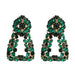 Wholesale full diamond metal earrings JDC-ES-LIUM018 Earrings 榴芒 Wholesale Jewelry JoyasDeChina Joyas De China