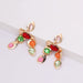 Wholesale gem metal earrings JDC-ES-LIUM020 Earrings 榴芒 Wholesale Jewelry JoyasDeChina Joyas De China