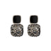 Wholesale geometric alloy black stud earrings JDC-ES-Jiaow004 Earrings 娇婉 Wholesale Jewelry JoyasDeChina Joyas De China