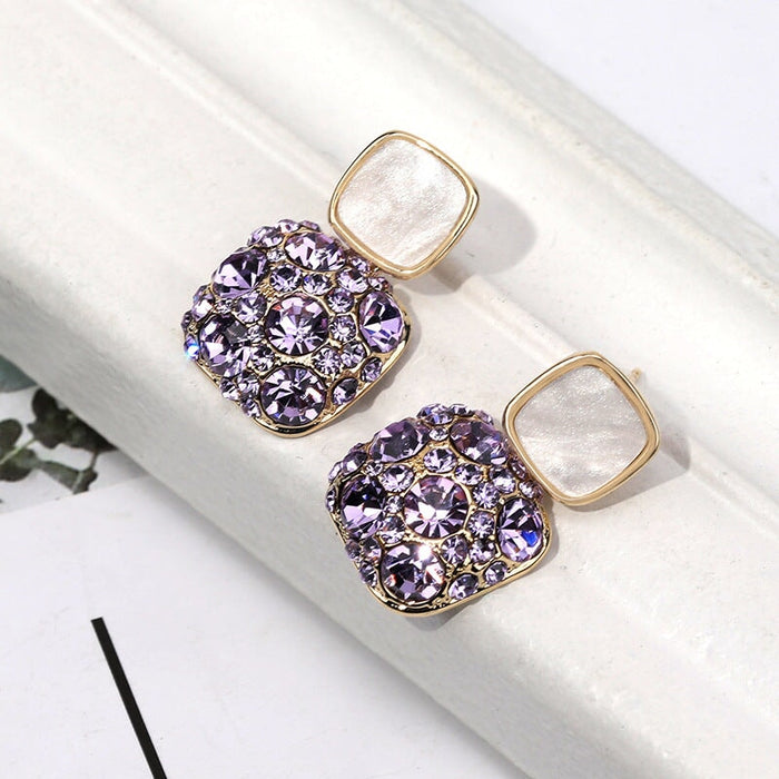 Wholesale geometric alloy black stud earrings JDC-ES-Jiaow004 Earrings 娇婉 Wholesale Jewelry JoyasDeChina Joyas De China