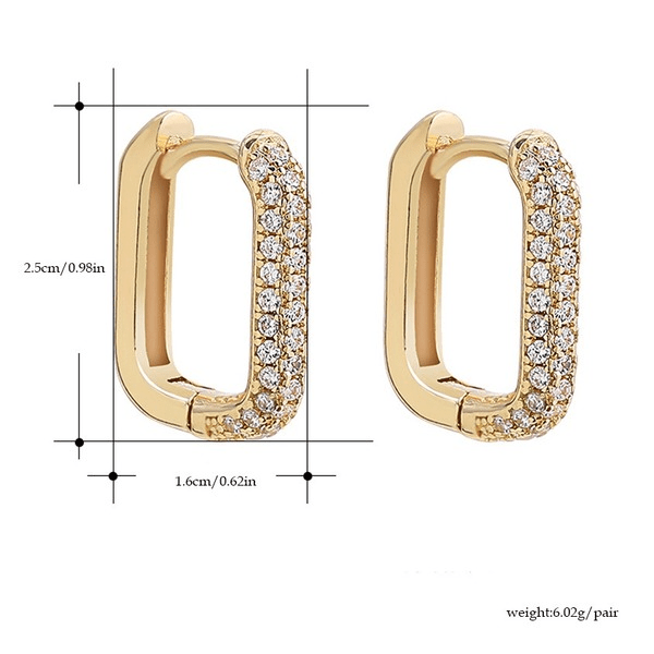 Wholesale Geometric Metal Hoop Earrings JDC-ES-Ruol002 Earrings 若龙 Wholesale Jewelry JoyasDeChina Joyas De China