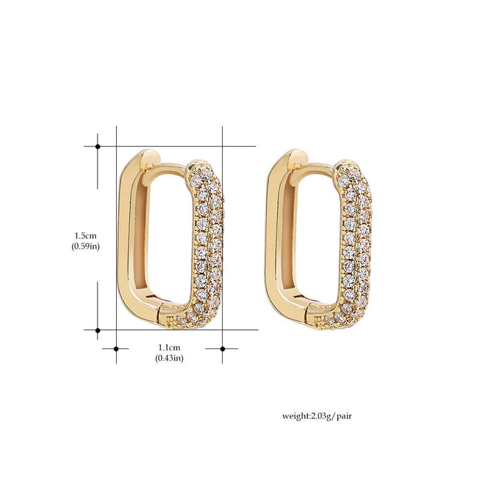 Wholesale Geometric Metal Hoop Earrings JDC-ES-Ruol002 Earrings 若龙 Five styles A17-2-3-2 Wholesale Jewelry JoyasDeChina Joyas De China