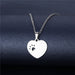 Wholesale Geometric Silver Stainless Steel Floral Heart Necklace JDC-ES-MINGM005 necklaces 敏萌 Wholesale Jewelry JoyasDeChina Joyas De China