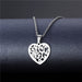 Wholesale Geometric Silver Stainless Steel Floral Heart Necklace JDC-ES-MINGM006 necklaces 敏萌 Wholesale Jewelry JoyasDeChina Joyas De China