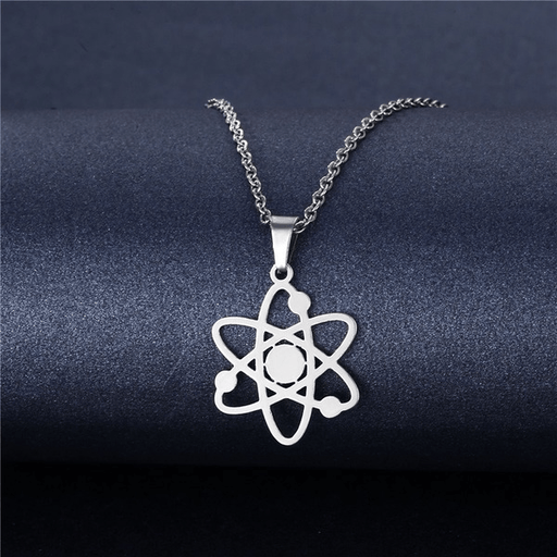 Wholesale Geometric Silver Stainless Steel Floral Heart Necklace JDC-ES-MINGM006 necklaces 敏萌 Wholesale Jewelry JoyasDeChina Joyas De China