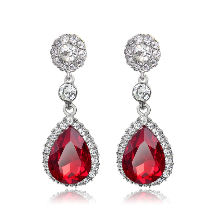 Wholesale glass rhinestone alloy earrings JDC-ES-GSDB006 Earrings 丹比华比 Wholesale Jewelry JoyasDeChina Joyas De China